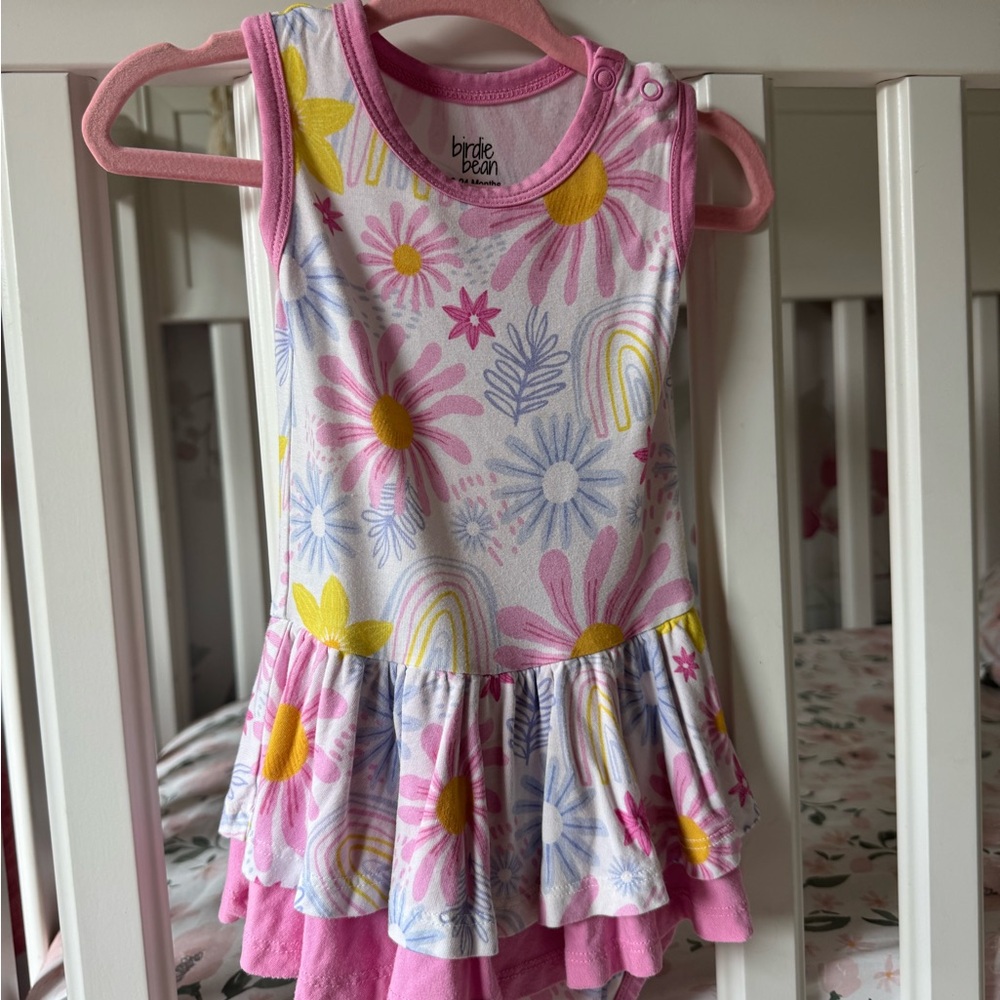 Pink and Yellow Floral Kids Top